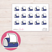 DDZ-6588 planner sticker sheet with enlarged sticker detail