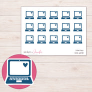DDZ-6590 planner sticker sheet with enlarged sticker detail