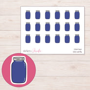 DDZ-6596 planner sticker sheet with enlarged sticker detail