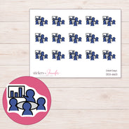 DDZ-6601 planner sticker sheet with enlarged sticker detail