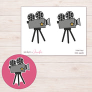 DDZ-6608 planner sticker sheet with enlarged sticker detail