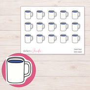 DDZ-6610 planner sticker sheet with enlarged sticker detail