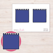 DDZ-6612 planner sticker sheet with enlarged sticker detail