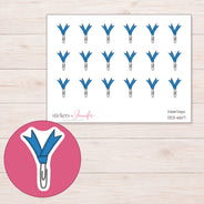 DDZ-6617 planner sticker sheet with enlarged sticker detail