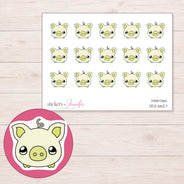 DDZ-6627 planner sticker sheet with enlarged sticker detail