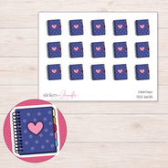 DDZ-6635 planner sticker sheet with enlarged sticker detail