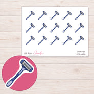 DDZ-6655 planner sticker sheet with enlarged sticker detail
