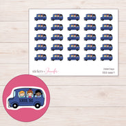 DDZ-6667 planner sticker sheet with enlarged sticker detail