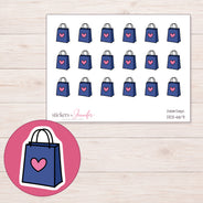 DDZ-6671 planner sticker sheet with enlarged sticker detail