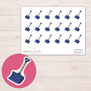 DDZ-6677 planner sticker sheet with enlarged sticker detail