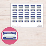 DDZ-6697 planner sticker sheet with enlarged sticker detail