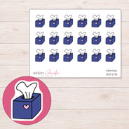 DDZ-6710 planner sticker sheet with enlarged sticker detail