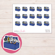 DDZ-6711 planner sticker sheet with enlarged sticker detail