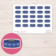 DDZ-6725 planner sticker sheet with enlarged sticker detail
