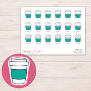 DDZ-6739 planner sticker sheet with enlarged sticker detail