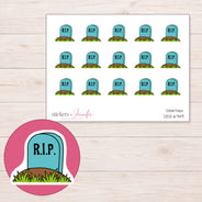 DDZ-6749 planner sticker sheet with enlarged sticker detail