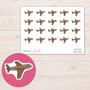 DDZ-6753 planner sticker sheet with enlarged sticker detail
