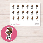 DDZ-6759 planner sticker sheet with enlarged sticker detail