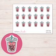 DDZ-6781 planner sticker sheet with enlarged sticker detail