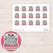 DDZ-6801 planner sticker sheet with enlarged sticker detail