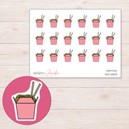 DDZ-6803 planner sticker sheet with enlarged sticker detail