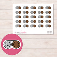 DDZ-6814 planner sticker sheet with enlarged sticker detail