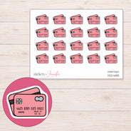 DDZ-6815 planner sticker sheet with enlarged sticker detail