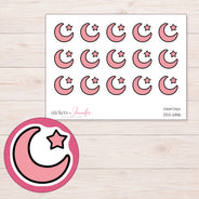 DDZ-6816 planner sticker sheet with enlarged sticker detail