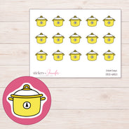 DDZ-6821 planner sticker sheet with enlarged sticker detail