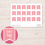 DDZ-6825 planner sticker sheet with enlarged sticker detail