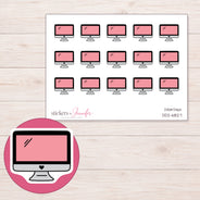 DDZ-6827 planner sticker sheet with enlarged sticker detail