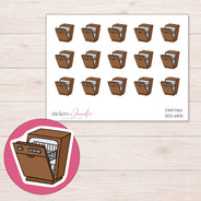 DDZ-6831 planner sticker sheet with enlarged sticker detail