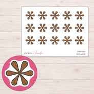 DDZ-6835 planner sticker sheet with enlarged sticker detail