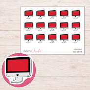 DDZ-6839 planner sticker sheet with enlarged sticker detail