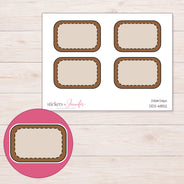 DDZ-6852 planner sticker sheet with enlarged sticker detail
