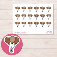 DDZ-6858 planner sticker sheet with enlarged sticker detail