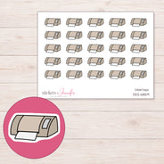 DDZ-6859 planner sticker sheet with enlarged sticker detail