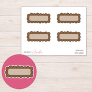 DDZ-6860 planner sticker sheet with enlarged sticker detail