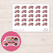DDZ-6869 planner sticker sheet with enlarged sticker detail
