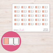 DDZ-6870 planner sticker sheet with enlarged sticker detail