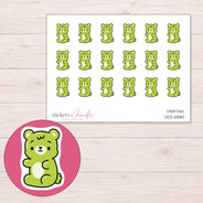 DDZ-6880 planner sticker sheet with enlarged sticker detail