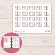DDZ-6891 planner sticker sheet with enlarged sticker detail