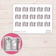 DDZ-6902 planner sticker sheet with enlarged sticker detail