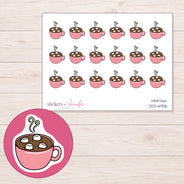DDZ-6906 planner sticker sheet with enlarged sticker detail