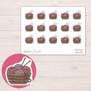 DDZ-6911 planner sticker sheet with enlarged sticker detail