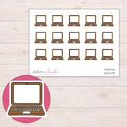 DDZ-6917 planner sticker sheet with enlarged sticker detail