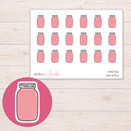 DDZ-6922 planner sticker sheet with enlarged sticker detail