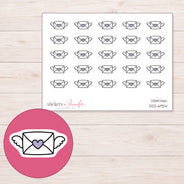DDZ-6924 planner sticker sheet with enlarged sticker detail