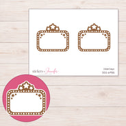 DDZ-6935 planner sticker sheet with enlarged sticker detail