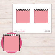 DDZ-6938 planner sticker sheet with enlarged sticker detail